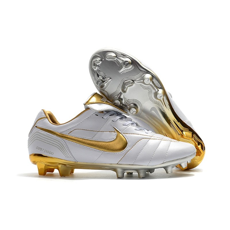 Nike Tiempo Legend R Elite FG Bílý Zlato